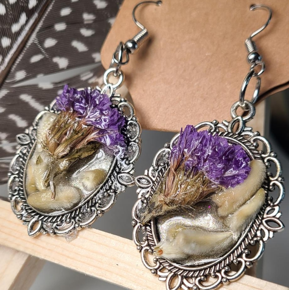 Forget-me-not and Mallow Earrings